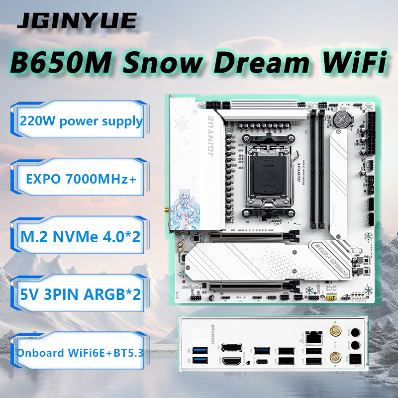 JGINYUE B650M Snow Dream WiFi  - огляд і ціна Ddr5 Rgb Ram